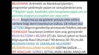 HAFTA 1 BİLİŞİM TEKNOLOJİ FAYDALARI ve NASIL OTURMALIYIZ