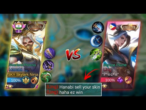 SUPREME HANABI VS COLLECTOR SKIN LING, WHO WIN ? | META HANABI BUILD | MOBILE LEGEND