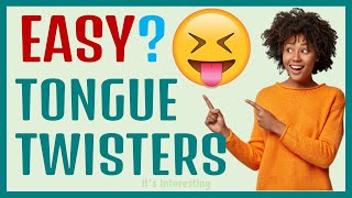 Easy Tongue Twisters in English for beginners 😝 Easy tongue twister challenge for kids