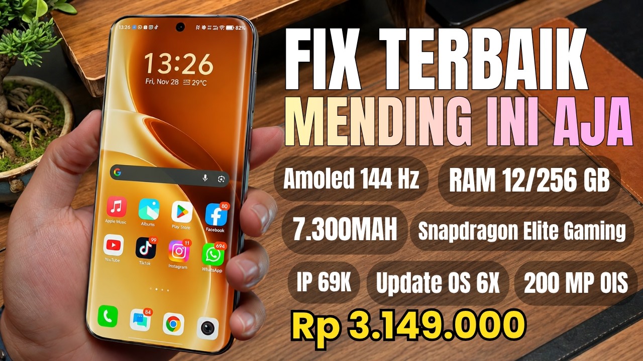 SPEK GAK NGOTAK‼️RAM 12/256GB, 200 MP OIS - HP 3 JUTAAN SPEK TINGGI TERBAIK DAN BARU 2026