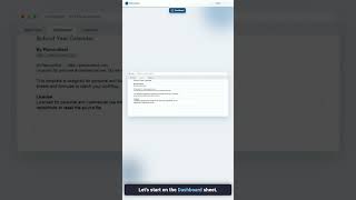 2018 2019 School Year Calendar Template Excel Walkthrough | PlanoraNest #Shorts