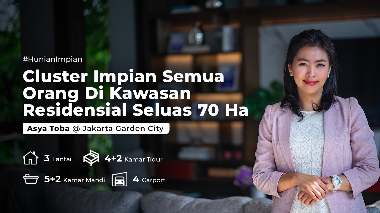 Luxury 3-Story 200m² 4BR Toba Lake Villa View Cluster at Danau Asya Jakarta Garden City Cakung