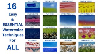 16  Easy & ESSENTIAL Watercolor Techniques For Beginners