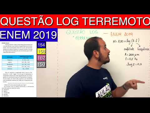 QUESTÃO ENEM 2019 - LOGARITMOS - TERREMOTO