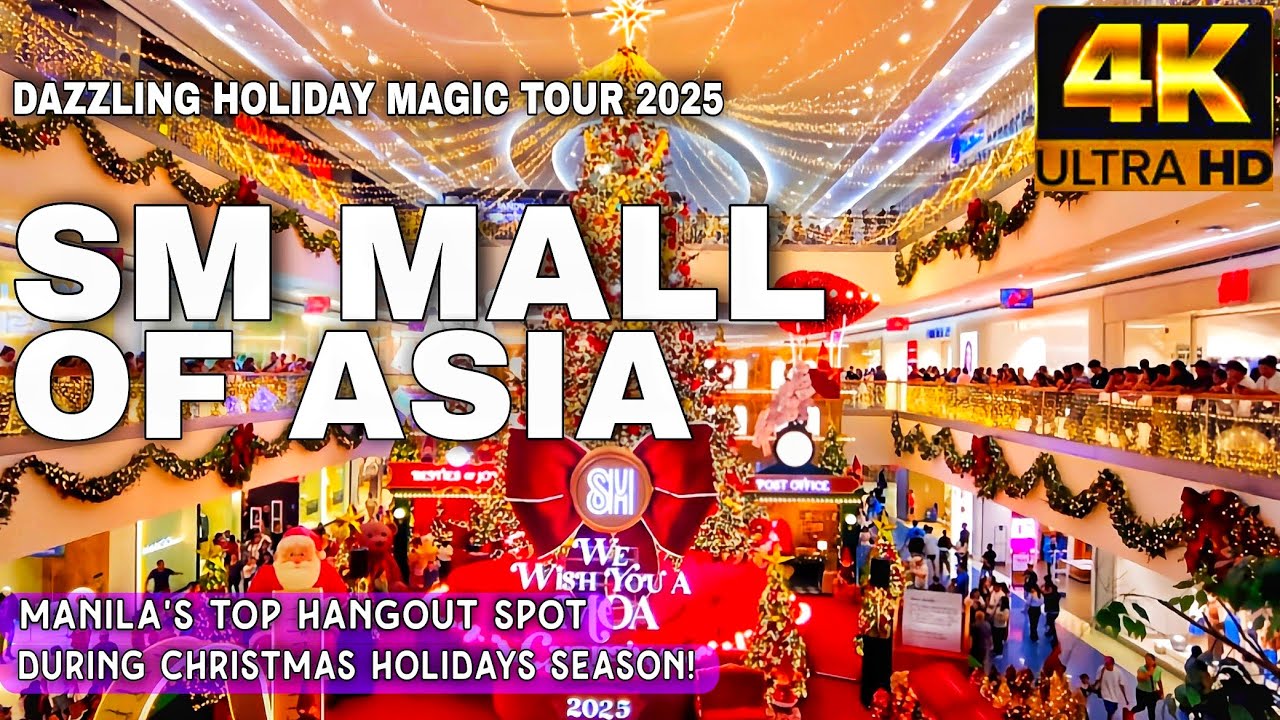[4K] SM Mall Of Asia's Most Magical Christmas Transformation  2025! Sky Drone Show + Festive Walk 🇵🇭
