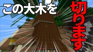 この大木をきこりMODで切り倒します【つなまぴクラフト～南国編～】#6