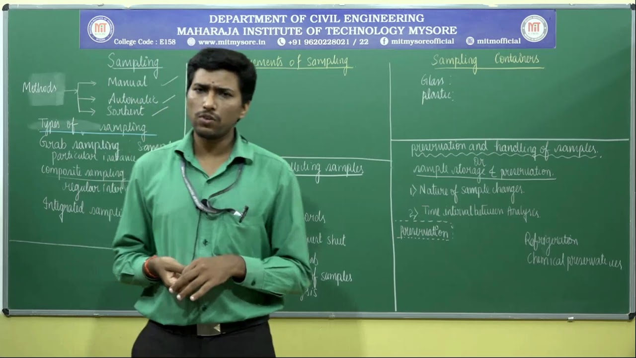 sampling of environmental conditions( wastewater sampling )