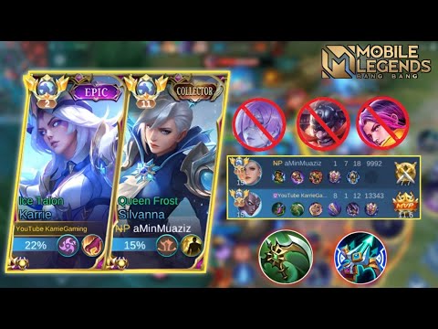 TOP GLOBAL KARRIE X TOP GLOBAL SILVANA BEST COMBO CARRY TIM🔥- Mobile Legends