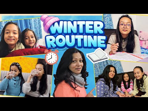 WINTER BREAK ROUTINE 🍵⏰️😃 | Aayu and Vanu Winter Routine | Aayu and Vanu