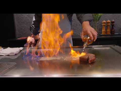 Wagyu steak, Scallops and Garlic Rice Luxurious Teppanyaki in Japan