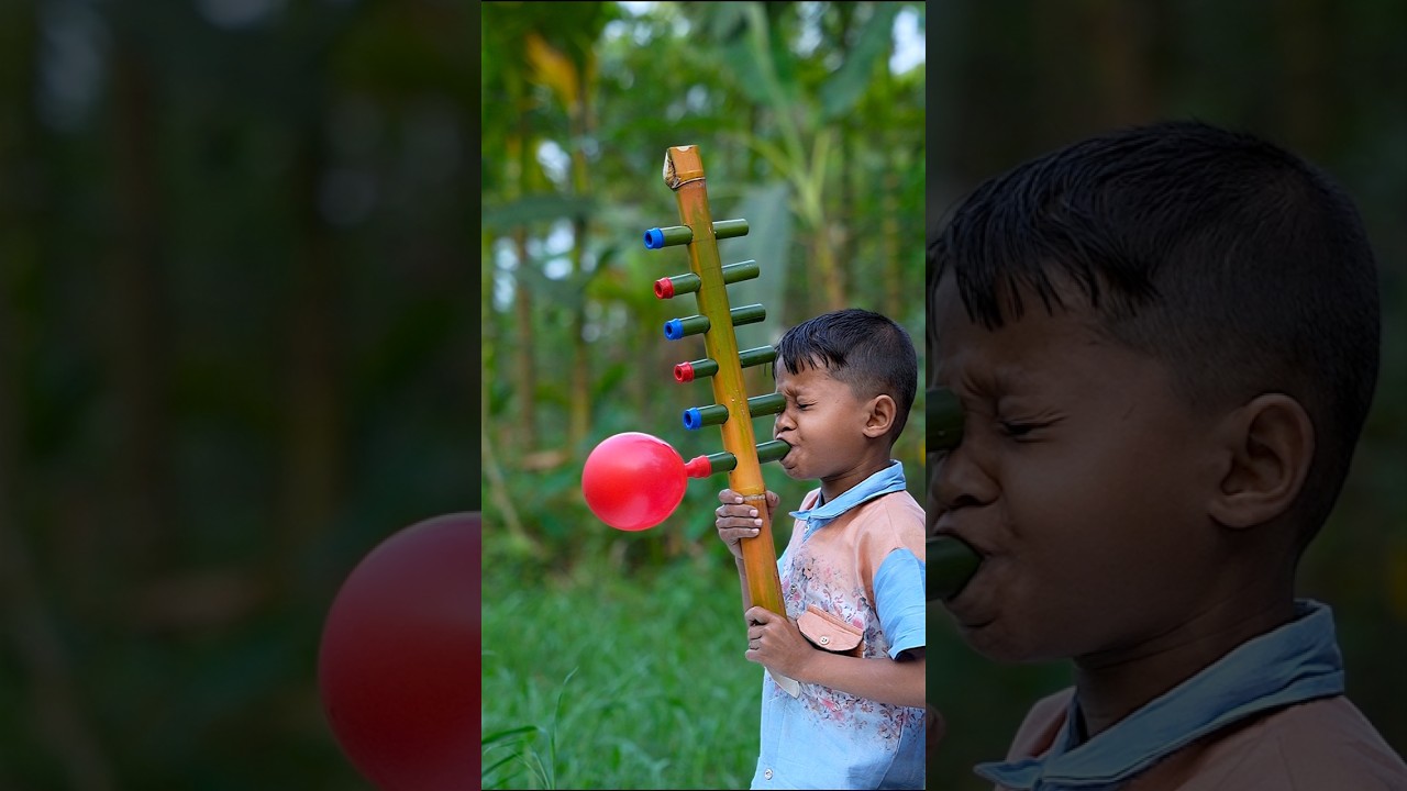 Next Level Bamboo Crafts with Colourful Balloons #craft #bamboo