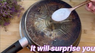Put this for 3 Minutes in your Pots or Pans,  and they will be like New