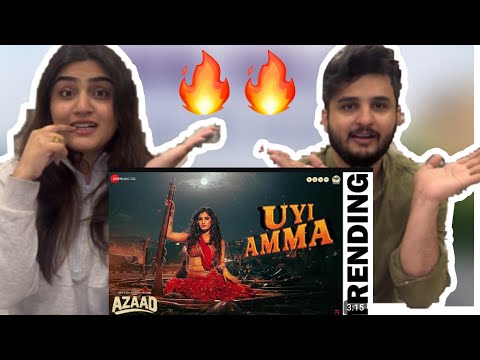Pakistani couple reaction on Azad movie song |Uyi amma||Rasha thadani|Aaman D|🔥❤️😍