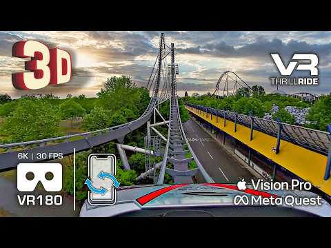 3D VR Epic Roller Coaster SILVER STAR @ Europa Park VR180 3D incredible ride experience