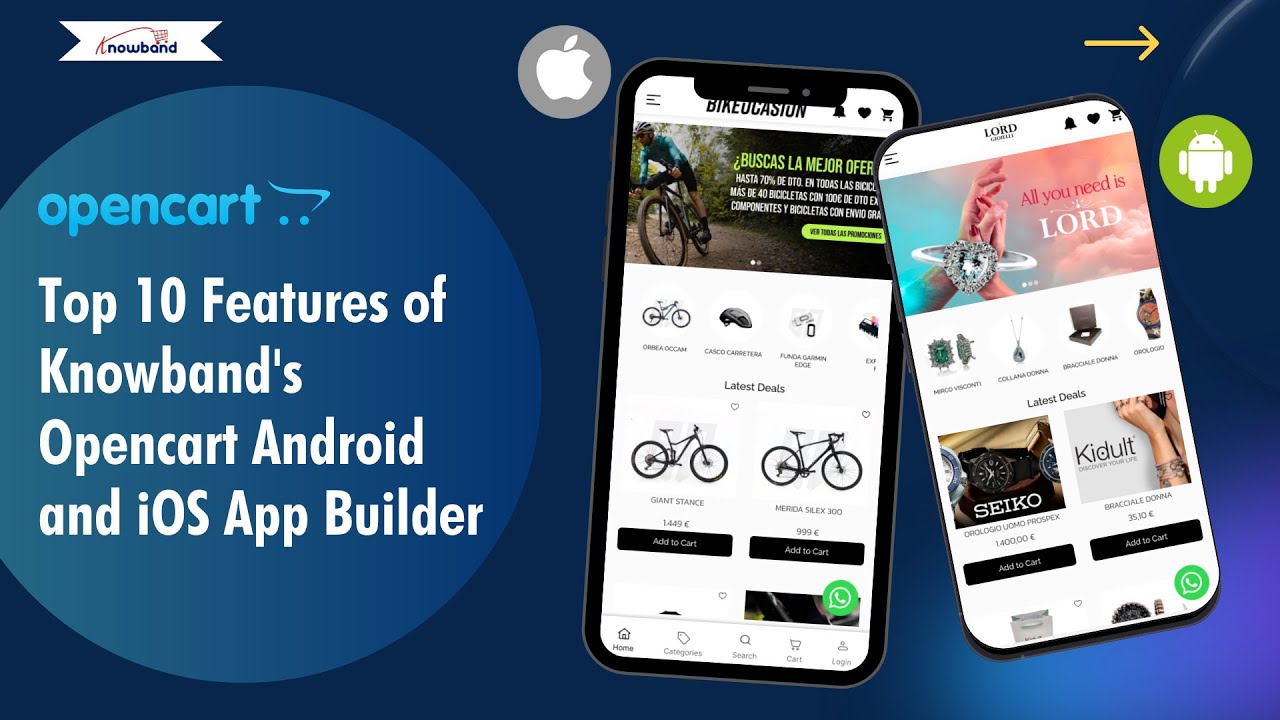 Top 10 Features of Knowband's Opencart Android and iOS App Builder