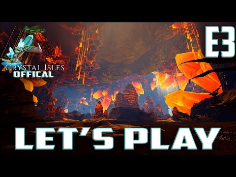 Let's Play ARK:Survival Evolved Offical Crystal Isles-Ep.3-Bee Cave & Chibi's