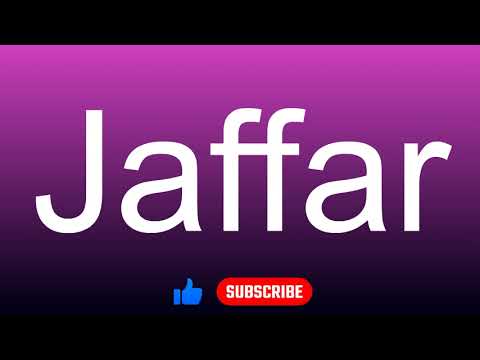 How to correctly pronounce - Jaffar
