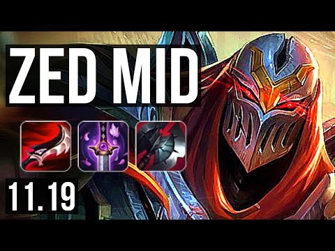ZED vs TALIYAH (MID) | 3.5M mastery, 1500+ games, 6 solo kills, 13/3/8 | EUW Challenger | v11.19
