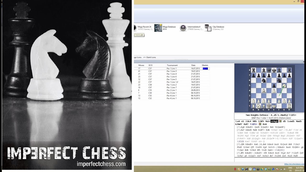 ChessBase 12 Training Feature and Openings
