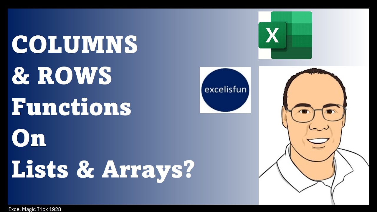 Do COLUMNS & ROWS Functions Work on Cell Lists & Arrays? Excel Magic Trick 1928