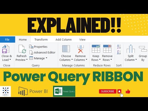 Power Query Ribbon and Menu Options EXPLAINED #powerquery #powerqueryribbon #powerquerymenu