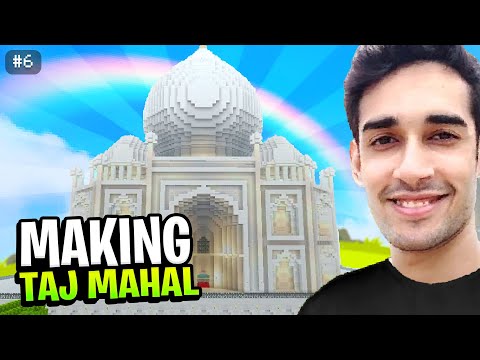 UNBELIEVABLE! Building Taj Mahal in Minecraft Survival