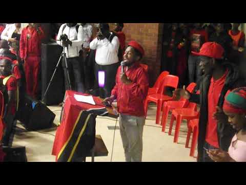 Mbuyiseni Ndlozi singing AZANIA at MUT