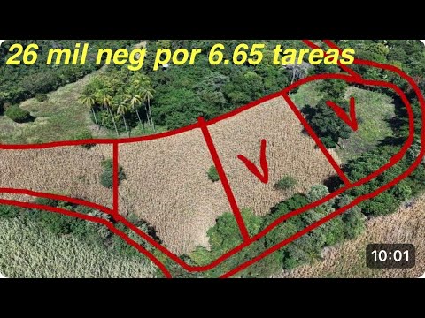 Parcelas de 6.65 tareas en venta en JUCUARAN Usulután. 