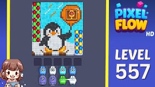 Pixel Flow Level 557 Solution Walkthrough