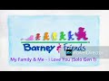 Barney Friends My Family Me I Love You Fan Made Solo First Generation