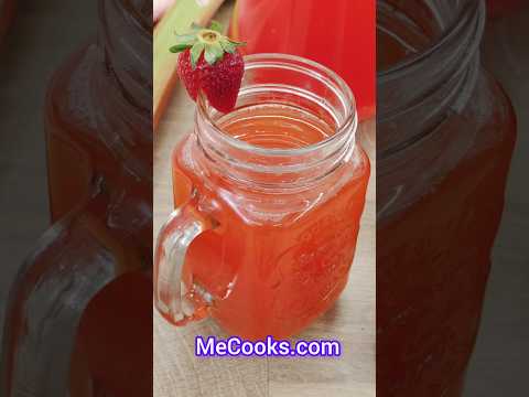 Homemade Rhubarb and Strawberry Compote – Refreshing Fruit Drink for Summer. #compote #drink