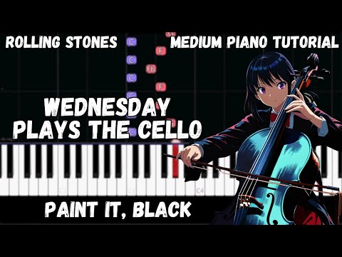 Wednesday Plays The Cello (Medium Piano Tutorial)