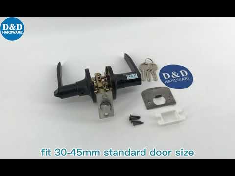 Exterior Metal Door Hardware Zinc Alloy Stainless Steel Security Double Cylinder Keys Tubular Lock Square Cylindrical Door Lever Knob Handle Lock