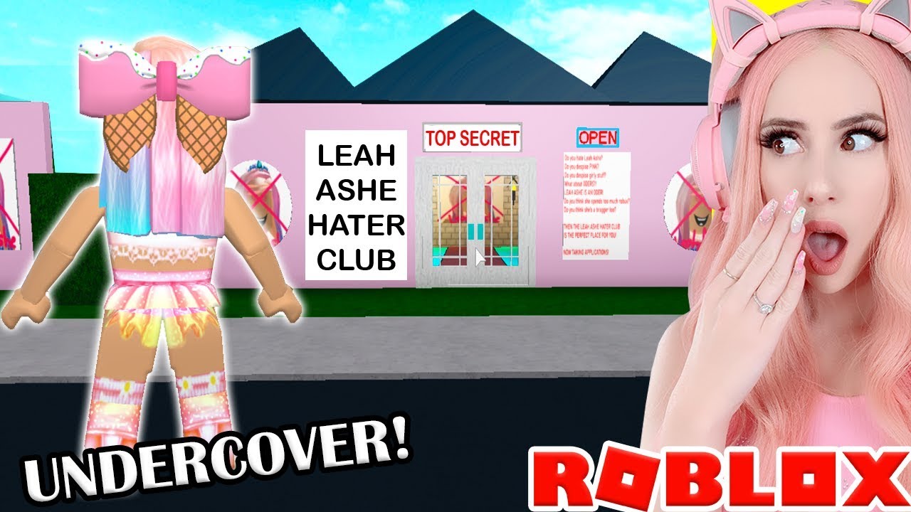 I Found A TOP SECRET LEAH ASHE HATER CLUB... SO I went Undercover... Bloxburg