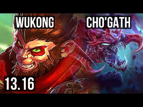 WUKONG vs CHO'GATH (TOP) | 2.2M mastery, 5/0/1 | NA Diamond | 13.16
