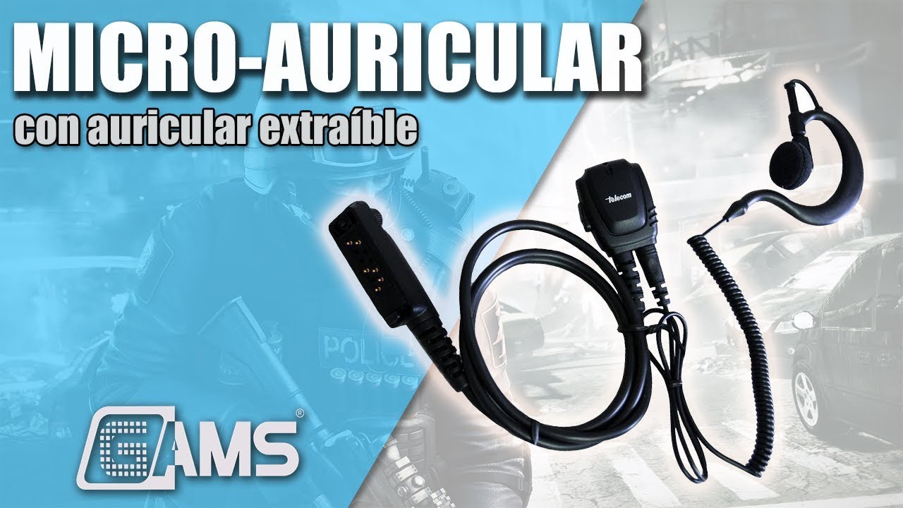 Micro-auricular con auricular extraíble con opción de cambiarlo y poner un adaptador de jack 3,5