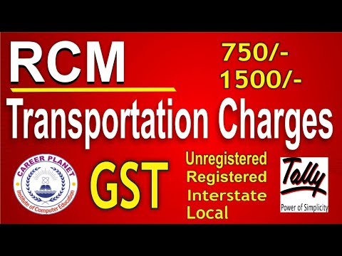 RCM on Transportation Charges in GST Tally ERP 9 Part 38|Reverse Charge Transportation Charges Tally
