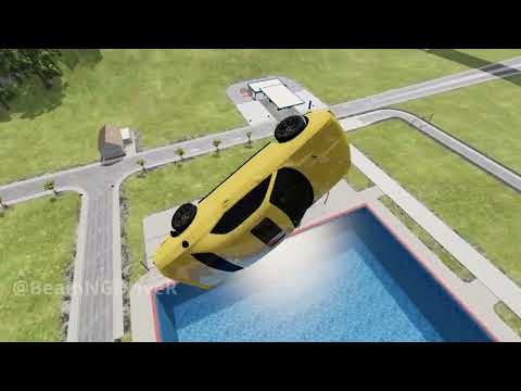 High Speed Jumping In Pool - BeamNG drive -  YouTube