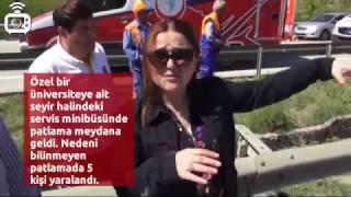 Pendik'te öğrenci servisinde patlama yaşandı, 5 kişi yaralandı
