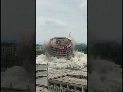Amazing Dangerous Fastest Building Demolition Excavator Skill, Heavy Equipment Machines Working