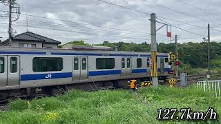 【圧巻！130km/hの普通列車】常磐線 E531系 本気の高速通過集【速度付き】
