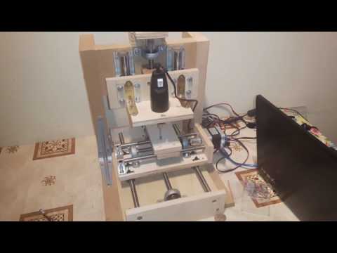 Small cnc milling machine homemade -cutting test