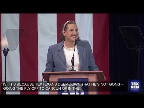 Charlotte Clymer at 2024 Texas Democratic Convention