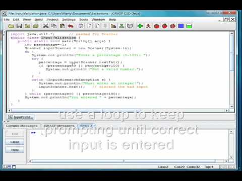 Java 06 Exceptions And Input Validation