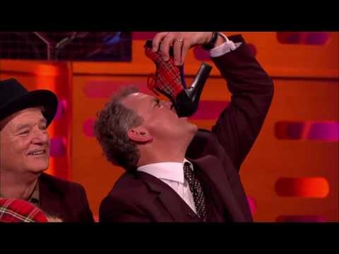 Graham Norton with Matt Damon,Bill Murry and Hugh Bonneville all sculling champers