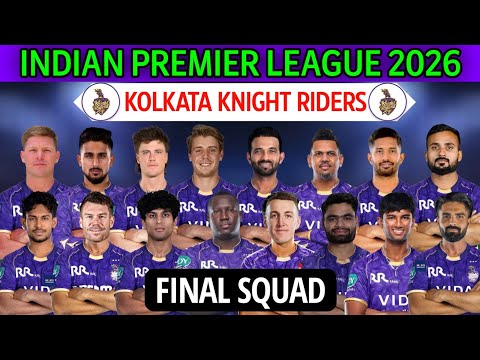IPL 2026 Kolkata Knight Riders New Squad | Kolkata Team Squad 2026 | KKR 2026 Squad | KKR Team 2026