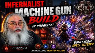 POE2 Infernalist Machine Gun Build! Bonestorm Spell Totems Are INSANE!