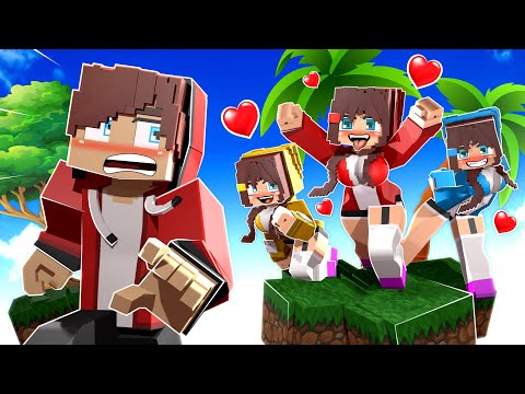 JJ LOVE CURSE and JJ Girl LOCKED on ONE BLOCK | FULL MOVIE - MAIZEN Minecraft Animation JJ & Mikey