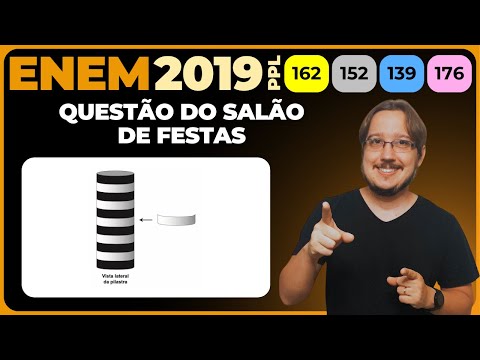 ENEM 2019 || Geometria Espacial || O dono de um salão de festas precisa decorar cinco pilastras