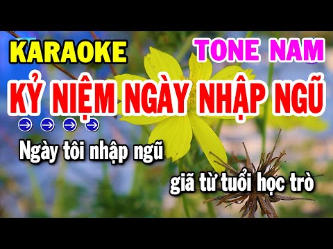 Karaoke Kỷ Niệm Ngày Nhập Ngũ Tone Nam Nhạc Sống Rumba Hay | Kho Nhạc Karaoke